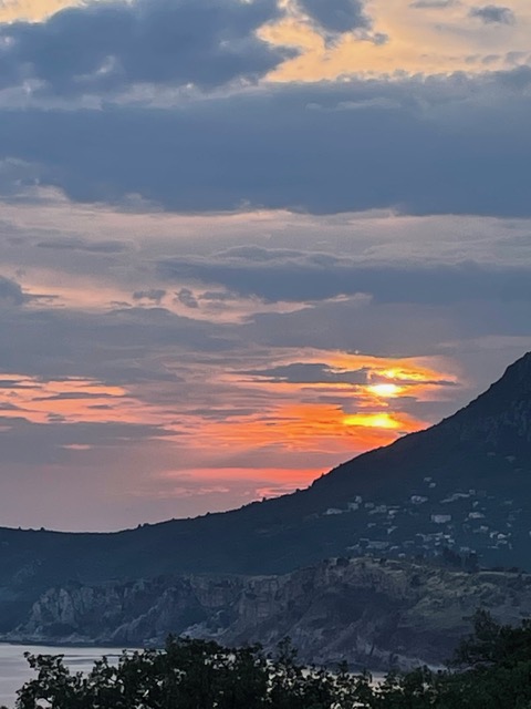 view from the terrace, evening